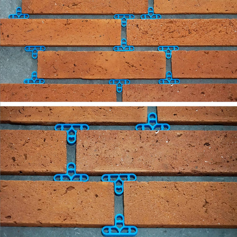 JINYO 3/8 inch 10mm Exterior Brick Wall Spacer 100pcs Outdoor Red leveling system decor multiple Mosaic Masonry Tools for laying...