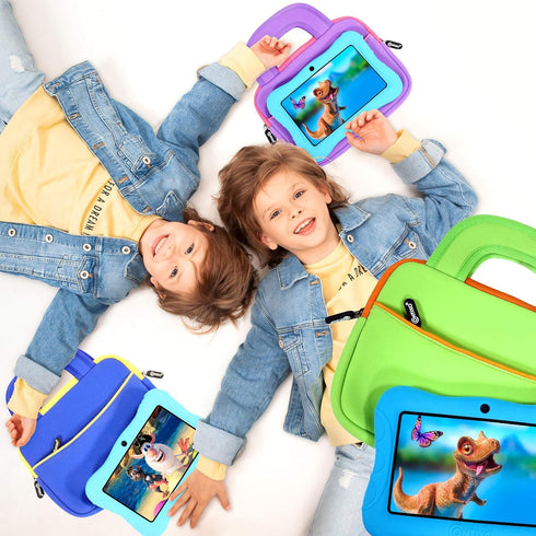 Contixo 7" Tablet Sleeve Bag - Compatible with Contixo V8/V9 Kids Tablets - Shockproof & Water-Resistant Protective Case with Accessory Pocket - G...