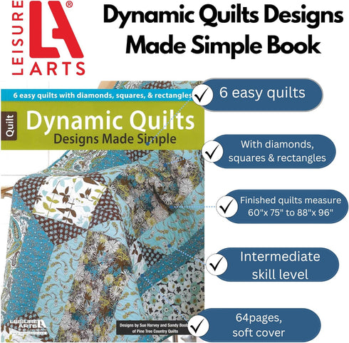 Leisure Arts Dynamic Quilts Designs Made Simple Quilting Book, Quilting Books, Quilt Books, Quilt Patterns for Quilting, Quilting Patterns, Quilti...