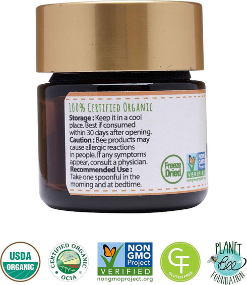 Greenbow Royal Jelly Powder– 100% USDA Certified Organic Royal Jelly, Non-GMO, Gluten Free Royal Jelly, Freeze Dried – One of The Most Nutrition P...