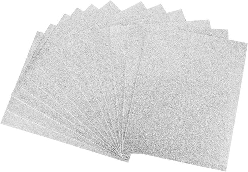 uxcell Silver Tone Shiny EVA Foam Sheets 11 x 8 Inch 2mm Thick for Crafts DIY Projects 12 Pcs...