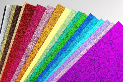 Nonshed Glitter Cardstock Paper, 48 Sheets 24 Colors, Premium Glitter Paper for Crafts, DIY Projects, Card Making, 200GSM...