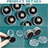 CHGCRAFT 20Pcs Black Mini Round Stone Box Plastic Nail Loose Beads Decorate Storages with Sponge Mat for Jewelry Beads Display Storage, 1.2x0.7Inc...