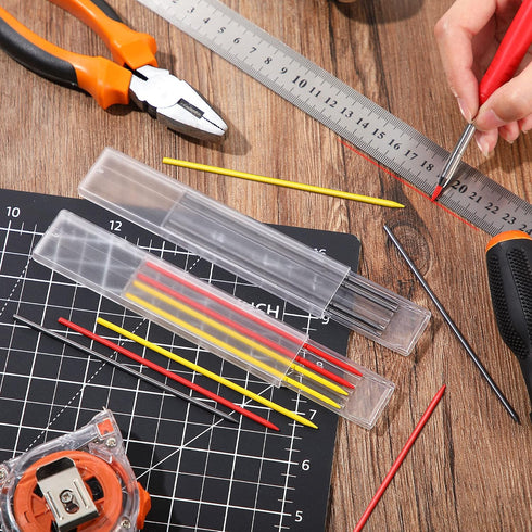 2.8 mm Pencil Refills for Carpenter Mark Pencils, Solid Deep Hole Mechanical Construction Pencil Replacements, Pencil Refills for Woodworking Scri...