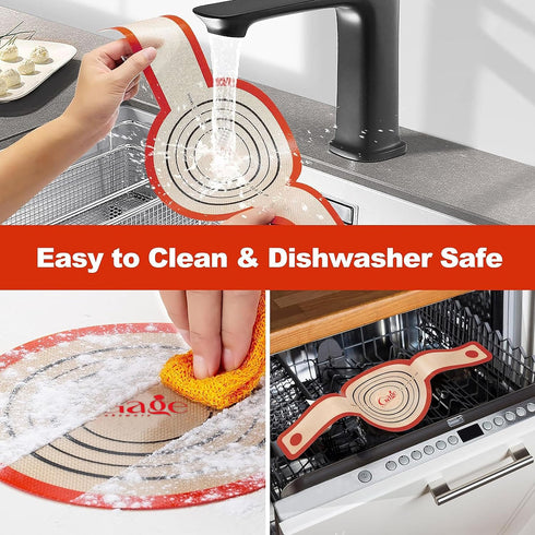 2 Pcs Silicone Bread Sling Silicone Baking Mat for Dutch Oven Liners Non-Stick Heat Resistant Reusable Sourdough Bread Baking Supplies with Long H...
