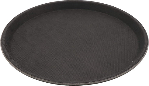 G.E.T. NS-1100-BK BPA-Free Non-Slip Plastic Round Serving Tray, 11", Black...