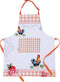 AMOUR INFINI Cotton Aprons for Women with Pocket, Adjustable Strap and Waist Ties Washable Aprons for Baking, Cooking, Gardening (27.5 x 33 Inches...