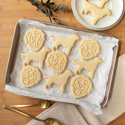 Set of 2 Labrador Retriever cookie cutters (Body & Face), 2 pieces - Bakerlogy...