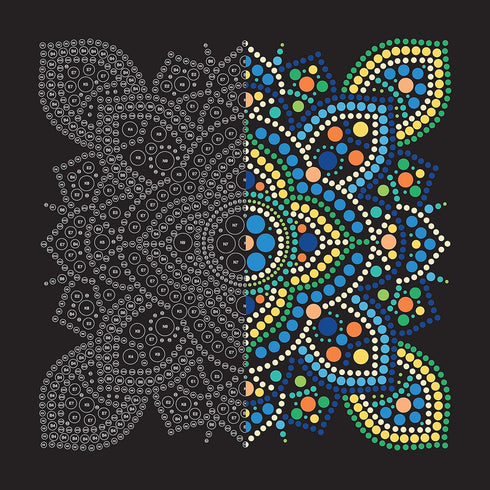 Plaid Traditional Mandala Modern Dot Kit, 14" x 14" Paint by Numbers for Adults and Kids, Easy-to-Follow DIY Crafts, Art Supplies with A Textured ...
