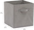 GiveAbay Basics Collapsible Fabric Storage Cubes Organizer with Handles, 10.5"x10.5"x11", Pack of 6, Gray...