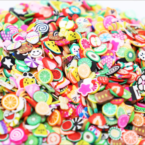 TCOTBE 2000 Pcs Fruit Polymer Slices,Fruit Slime Supplies Charms Slime Acessories Slime Add ins Polymer Clay DIY Nail Art,Charms Slime Making Kit ...