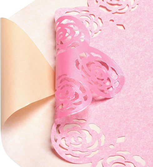 Papyrus 8 Sheet Tissue Paper (Pink and Peach with Rose Edges) for Gifts, Decorations, Crafts, DIY and More...