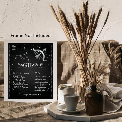 Posterizer 1 pcs-Astrology Posters-Zodiac Sign Sagittarius-Astrology & Zodiac Art-Astronomy- Gift for Steampunk and Astrology Lovers-Living Room B...
