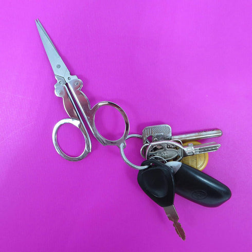 12pcs Stainless Steel Folding Pocket Portable Foldable Mini Travel Scissors Small Scissors Paper Thread Snips Craft Cutter Pointy Sewing Yarn Cutt...