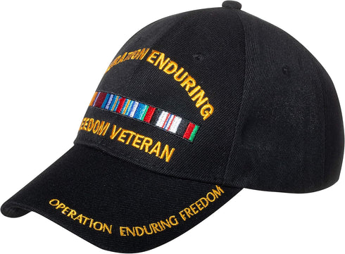 Artisan Owl Operation Enduring Freedom (OEF) Veteran Embroidered Black Baseball Cap...