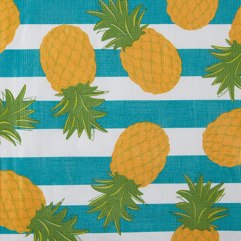 DII Flannel Backed Outdoor Vinyl Collection, Machine Washable, 60 x 120, Pineapple...