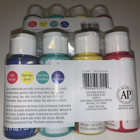 Primary Colors Acrylic Paint Set 4 pcs by Craft Smart...