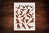 Reusable Birds Stencil 8.5" x 11" - Custom Crow, Seagull, Eagle Design for Nature-Inspired Crafts...