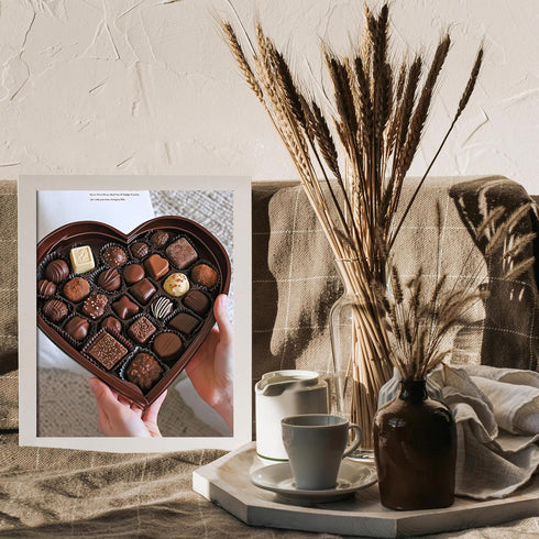 Posterizer 1 pcs-cute Valentine's Day poster-heart shaped chocolate box -1-Romantic Art-Holiday Poster -Gift for Couples boyfriend girlfriend Husb...