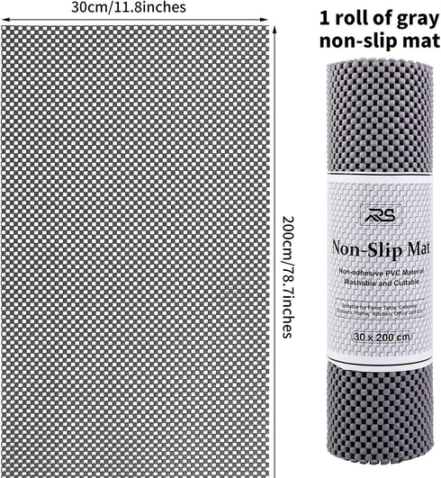Ruisita Non-slip Mat Area Rug Pad Anti Slip Gripper Roll Rubber Matting Waterproof Floor Mat PVC Shelf Drawer Liner for Home, Office, Cars, Carava...