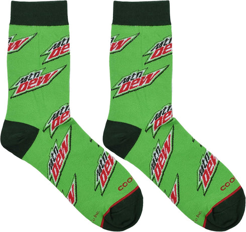 Cool Socks Novelty Crew Dress Sock, Food, Pepsi and Mountain Dew, Funny Silly...