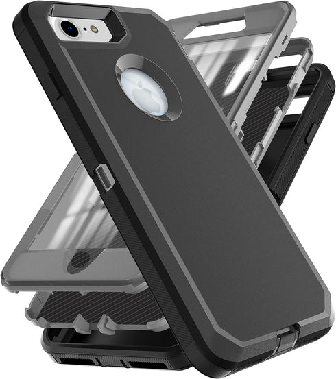 YmhxcY for iPhone SE Case 2022/2020,iPhone 8/7 with Built in Screen Protector Drop Proof 3-Layer Durable Cover/Shockproof Armor Drop Protection Ca...