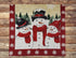 Table Runner, with Trio of Snowmen, Sparkling Snowflakes, Snowman, Trees and Glitter Tapestry 36 inches for Winter and Christmas Tabletop Decorati...