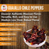 Guajillo Chiles Peppers Dried Whole 4 oz – Natural and Premium. Great For Mexican Recipes Like Mole, Tamales, Salsa, Meats. Mild to Medium Heat, C...