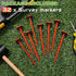 32 Pcs Garden Stakes Survey Markers Low Profile Survey Stakes Plastic Property Line Markers Anchors Spikes 6.3 Inch for Paver Landscape Fabric Law...