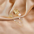 Golden Flower Pearl Brooch Pins for Women Chain Butterfly Cameo Copper Lapel Brooch Pins...