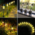 GIGALUMI Solar Pathway Lights 12 Pack, Stainless Steel IP44 Waterproof Auto On/Off Outdoor LED Solar Landscape Lights for Garden, Yard, Patio, Pat...