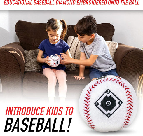 Franklin Sports Kids Soft Plush Balls - NFL MyFirst Football and Stuffed Football Plush Toy for Kids - Toy Football + Baseball Stuffed Plush - Fun...