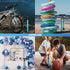 Bicycle Tire Pump Portable, Hand Air Pump for Bike Exercise Balls Inflatables, Fits Presta & Schrader Valve, Bike Floor Pump with Ball Pump Needle...