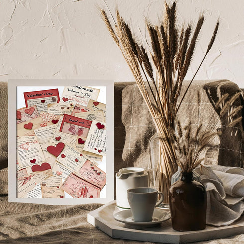 Posterizer 1 pcs-Handmade Valentine’s Day coupons cute poster-Romantic Art-Holiday Poster Collection-Gift for Couples boyfriend girlfriend Husband...