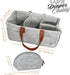Keller’s Corner Baby Diaper Caddy Organizer Gray Large & Small Pouch / Portable Holder Bag for Changing Table & Car / Nursery Storage Bin / Newbor...