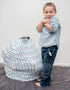Baby Car Seat & Nursing Cover & Drawstring Carry Bag in Cute Feather Design Shower Gift Breathable Stretchy Universal 4 in 1 Multi-Use Infant Cars...