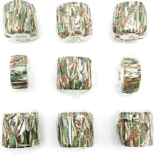 9 Rolls Self Adhesive Wrap Athletic Tape Gauze, Breathable Elastic Cohesive Bandage for Sports Injury & Pet (7 Pcs 2" x 5 Yards + 2 Pcs 1" X 5 Yar...