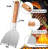 Metal Spatulas, HaSteeL Stainless Steel Griddle Spatula Turners with Wooden Handles, Professional Griddle Tools for Flat Top Teppanyaki Skillet Ca...