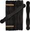 Wooden Black 8" Fan Handles, Wedding Programs, Pack 100, Jumbo Craft Popsicle Sticks for Auction Bid Paddles, Wooden Wavy Flat Stems for DIY Craft...