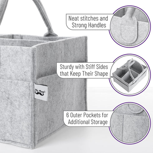 Mr. Pen- Baby Diaper Caddy Organizer, Car Caddy, Portable Organizer for Changing Table, Nursery...