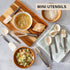 Rae Dunn Everyday Collection 9 Piece MINI Kitchen Utensil Set- Stainless Steel and Silicone Kitchen Tools- (White)...