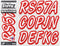 Whipline Solid White/Red 3" Alpha-Numeric Registration Identification Numbers Stickers Decals for Boats & Personal Watercraft...