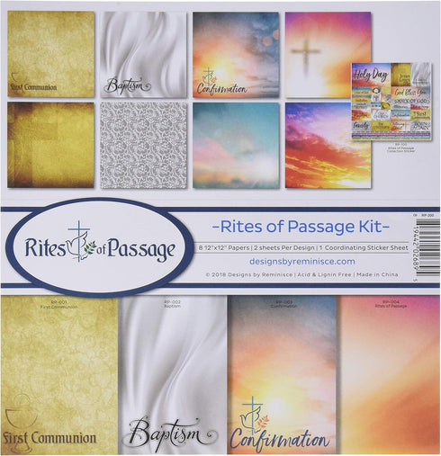 Reminisce Rites of Passage Scrapbook Collection Kit, Multi Color Palette, 12x12 inches...