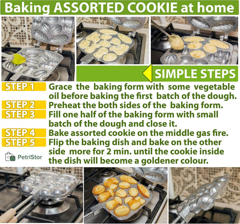 Assorted Cookies Without Filling - 11 Aluminum Marker Pastry Baking Tool...