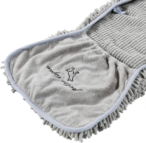 Patas Lague Absorbent Dog Towel, Extra Large 35''x15'' Quick Drying Dog Bath Towel with Hand Pockets, Microfiber Shammy Pet Towel for Dog and Cat,...