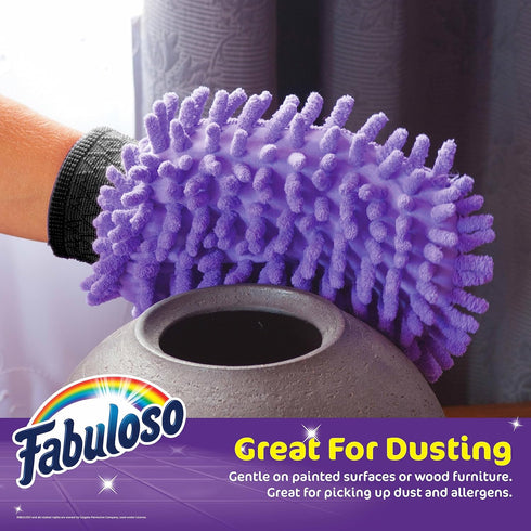 Fabuloso Microfiber Cleaning Mitt, Purple, One Size Fits All | Lint-Free, Scratch-Free Cleaning Glove for Surfaces and Furniture | Microfiber Dust...