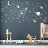 Space Wall Decal for Nursery, Outer Space Decor, Rocket Ship, Boy Room Decor, Planets for Baby Boys Nursery A37 (White)...