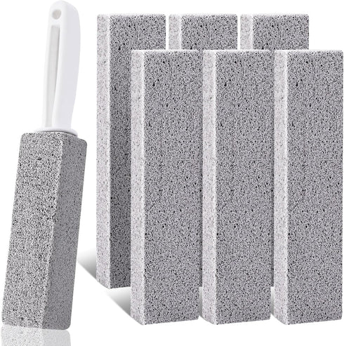 7 Pack Pumice Stone for Toilet Cleaning, Pumice Stone Toilet Bowl Cleaner, Toilet Pumice Stone with Handle, Powerfully Cleans Hard Water Rings, Re...