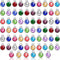 Hicarer 108 Pieces Crystal Birthstone Charms DIY Jewelry Necklace Bracelet Beads Pendant with Rings Mixed Handmade Round Crystal Charm for Earring...
