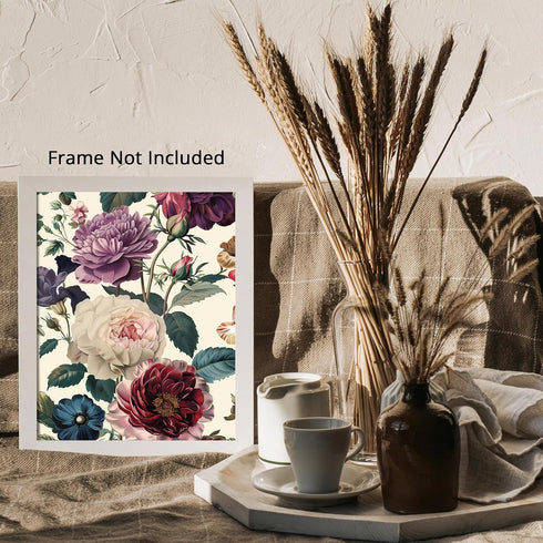 Posterizer 1 pcs-vibrant lush flowers for chic home decor-Floral & Botanical Art-Abstract & Modern Art-Decor for Home & Office- UNFRAMED Wall Art...